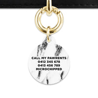 Bailey And Bone Pet ID Tags Black And White Marble Pet Tag