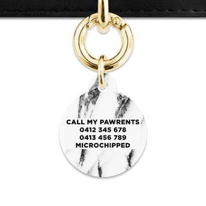 Bailey And Bone Pet ID Tags Black And White Marble Pet Tag