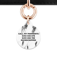 Bailey And Bone Pet ID Tags Black And White Marble Pet Tag
