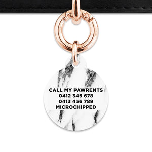Bailey And Bone Pet ID Tags Black And White Marble Pet Tag
