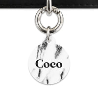 Bailey And Bone Pet ID Tags Black And White Marble Pet Tag