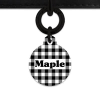 Bailey And Bone Pet ID Tags Black And White Plaid Pet Tag