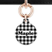 Bailey And Bone Pet ID Tags Black And White Plaid Pet Tag