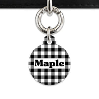Bailey And Bone Pet ID Tags Black And White Plaid Pet Tag
