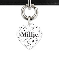 Bailey And Bone Pet ID Tags Black And White Terrazzo Pet Tag