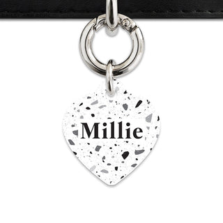 Bailey And Bone Pet ID Tags Black And White Terrazzo Pet Tag