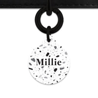 Bailey And Bone Pet ID Tags Black And White Terrazzo Pet Tag