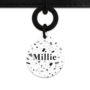 Bailey And Bone Pet ID Tags Black And White Terrazzo Pet Tag