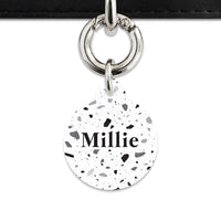 Bailey And Bone Pet ID Tags Black And White Terrazzo Pet Tag