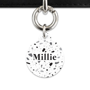 Bailey And Bone Pet ID Tags Black And White Terrazzo Pet Tag
