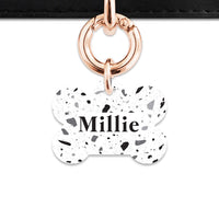 Bailey And Bone Pet ID Tags Black And White Terrazzo Pet Tag