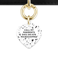 Bailey And Bone Pet ID Tags Black And White Terrazzo Pet Tag