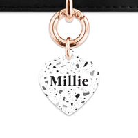 Bailey And Bone Pet ID Tags Black And White Terrazzo Pet Tag