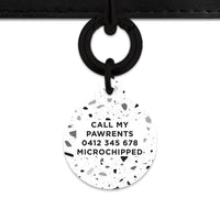 Bailey And Bone Pet ID Tags Black And White Terrazzo Pet Tag