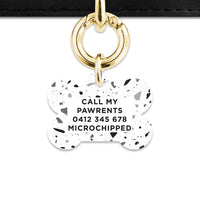 Bailey And Bone Pet ID Tags Black And White Terrazzo Pet Tag