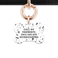 Bailey And Bone Pet ID Tags Black And White Terrazzo Pet Tag