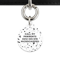 Bailey And Bone Pet ID Tags Black And White Terrazzo Pet Tag