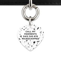 Bailey And Bone Pet ID Tags Black And White Terrazzo Pet Tag