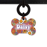 Bailey And Bone Pet ID Tags Bone / Black Groovy Garden Pet Tag