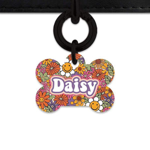 Bailey And Bone Pet ID Tags Bone / Black Groovy Garden Pet Tag