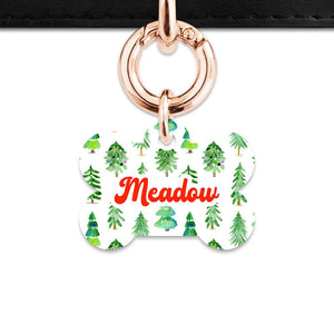 Bailey And Bone Pet ID Tags Christmas Forest Pet Tag
