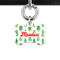 Bailey And Bone Pet ID Tags Christmas Forest Pet Tag