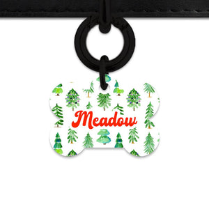 Bailey And Bone Pet ID Tags Christmas Forest Pet Tag