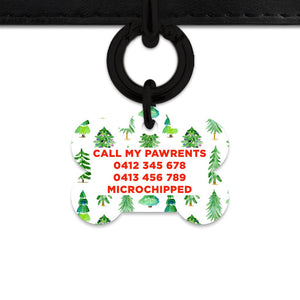 Bailey And Bone Pet ID Tags Christmas Forest Pet Tag