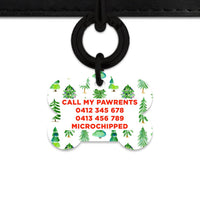 Bailey And Bone Pet ID Tags Christmas Forest Pet Tag