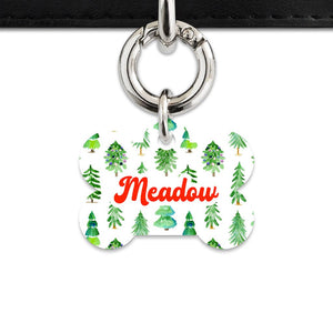 Bailey And Bone Pet ID Tags Christmas Forest Pet Tag