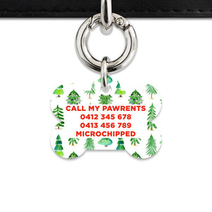 Bailey And Bone Pet ID Tags Christmas Forest Pet Tag