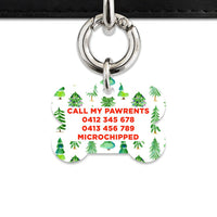 Bailey And Bone Pet ID Tags Christmas Forest Pet Tag