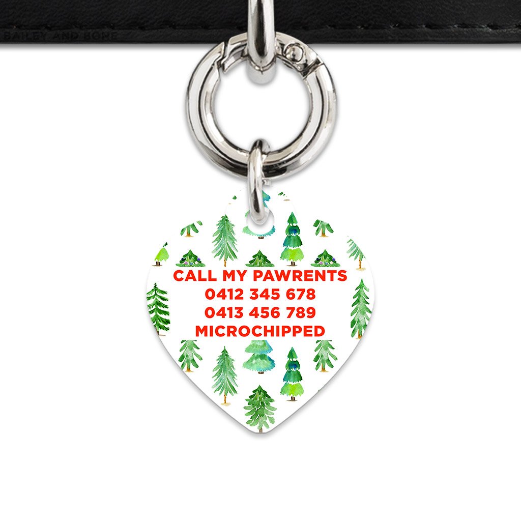 Bailey And Bone Pet ID Tags Christmas Forest Pet Tag