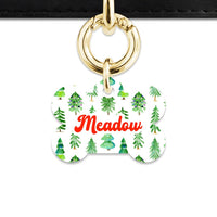 Bailey And Bone Pet ID Tags Christmas Forest Pet Tag