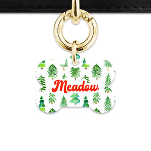 Bailey And Bone Pet ID Tags Christmas Forest Pet Tag
