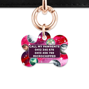 Bailey And Bone Pet ID Tags Crimson Galaxy Pet Tag