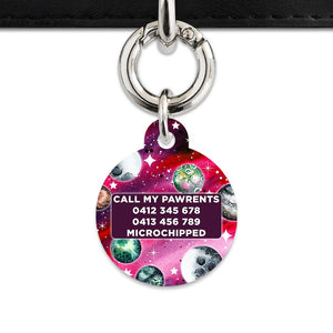Bailey And Bone Pet ID Tags Crimson Galaxy Pet Tag