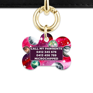 Bailey And Bone Pet ID Tags Crimson Galaxy Pet Tag