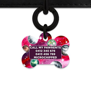 Bailey And Bone Pet ID Tags Crimson Galaxy Pet Tag
