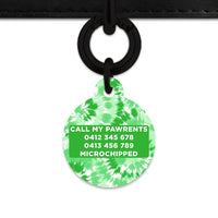 Bailey And Bone Pet ID Tags Green Tie Dye Pet Tag