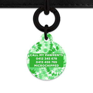 Bailey And Bone Pet ID Tags Green Tie Dye Pet Tag