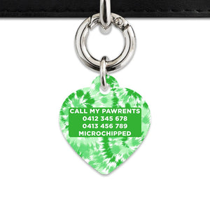 Bailey And Bone Pet ID Tags Green Tie Dye Pet Tag