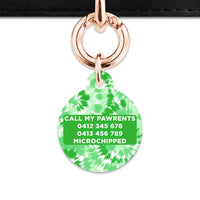 Bailey And Bone Pet ID Tags Green Tie Dye Pet Tag