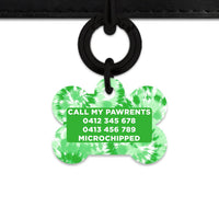 Bailey And Bone Pet ID Tags Green Tie Dye Pet Tag