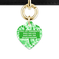 Bailey And Bone Pet ID Tags Green Tie Dye Pet Tag