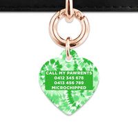 Bailey And Bone Pet ID Tags Green Tie Dye Pet Tag