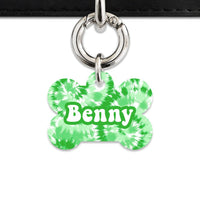 Bailey And Bone Pet ID Tags Green Tie Dye Pet Tag