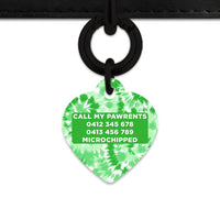 Bailey And Bone Pet ID Tags Green Tie Dye Pet Tag