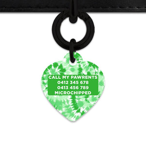 Bailey And Bone Pet ID Tags Green Tie Dye Pet Tag