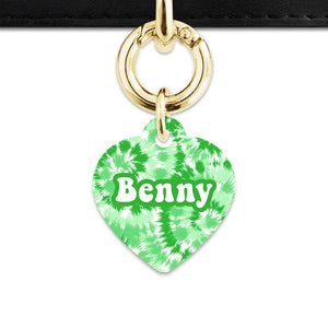 Bailey And Bone Pet ID Tags Green Tie Dye Pet Tag